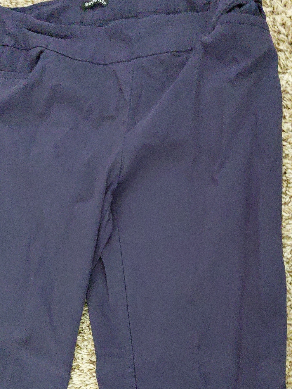 George Dark Blue Pull-On Stretch Trousers